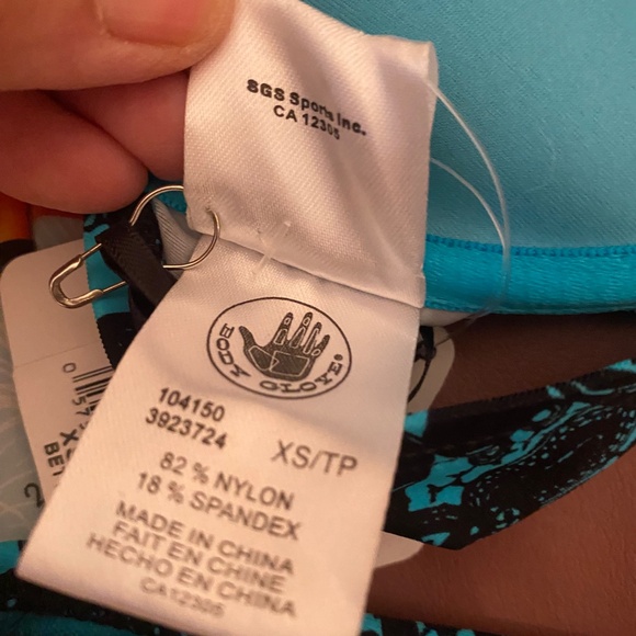 Body Glove bikini lace print black and turquoise NEW - Picture 7 of 14